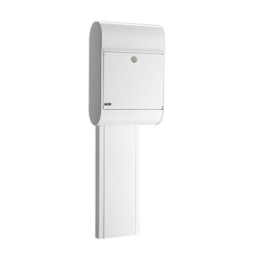 Postkassestander HVID lakeret pladestander - Allux 1001